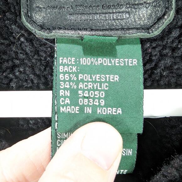 Ralph Lauren Vest Womens PP Petite Black Sherpa Soft Zip up Faux Suede Preppy - Picture 4 of 8